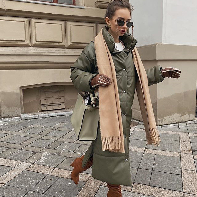 Autumn And Winter Mid-length Jacket Coat Cotton-padded Jacket